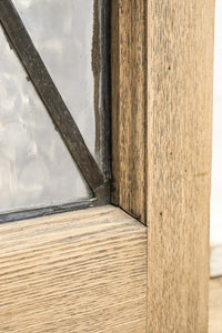 小さなステンドグラスが可愛らしいレトロモダンなガラス窓 EZ2484 在庫1セット