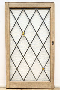 小さなステンドグラスが可愛らしいレトロモダンなガラス窓 EZ2484 在庫1セット