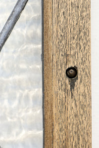 小さなステンドグラスが可愛らしいレトロモダンなガラス窓 EZ2484 在庫1セット