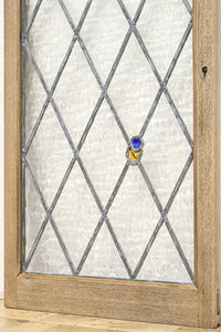 小さなステンドグラスが可愛らしいレトロモダンなガラス窓 EZ2484 在庫1セット