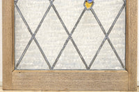 小さなステンドグラスが可愛らしいレトロモダンなガラス窓 EZ2484 在庫1セット