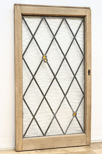 小さなステンドグラスが可愛らしいレトロモダンなガラス窓 EZ2484 在庫1セット