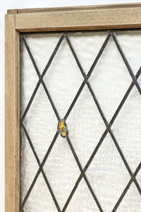 小さなステンドグラスが可愛らしいレトロモダンなガラス窓 EZ2484 在庫1セット