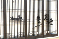 ゆったりとした情景を描いた上品な書院セット EZ2489 在庫4枚1組