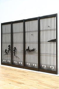 ゆったりとした情景を描いた上品な書院セット EZ2489 在庫4枚1組