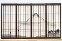 美しい富士の姿を描いた書院セット EZ2490 在庫4枚1組