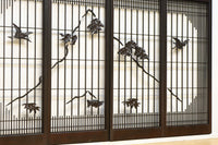 窓絵に縁起の良い絵柄が散りばめられた書院セット EZ2492 在庫4枚1組