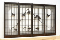 窓絵に縁起の良い絵柄が散りばめられた書院セット EZ2492 在庫4枚1組