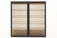 格子と幾何学装飾を黒枠で上品に纏めた書院 EZ2497 在庫1枚