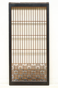 格子と幾何学装飾を黒枠で上品に纏めた書院 EZ2497 在庫1枚