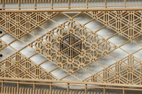 繊細な幾何学帯模様が美しい気品溢れる極上欄間 EZ2521 在庫1枚