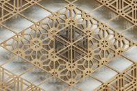 繊細な幾何学帯模様が美しい気品溢れる極上欄間 EZ2521 在庫1枚