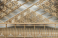 繊細な幾何学帯模様が美しい気品溢れる極上欄間 EZ2521 在庫1枚