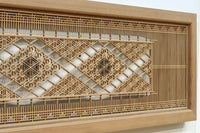 繊細な幾何学帯模様が美しい気品溢れる極上欄間 EZ2521 在庫1枚