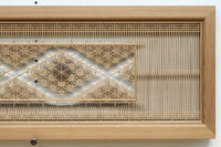 繊細な幾何学帯模様が美しい気品溢れる極上欄間 EZ2521 在庫1枚