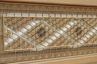 繊細な幾何学帯模様が美しい気品溢れる極上欄間 EZ2521 在庫1枚