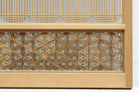 【ご精算用】木地色の柔らかな色彩をしたスリガラス入り極上幾何学書院 EZ2523 在庫3枚