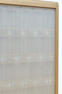 【ご精算用】木地色の柔らかな色彩をしたスリガラス入り極上幾何学書院 EZ2523 在庫3枚