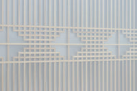 【ご精算用】木地色の柔らかな色彩をしたスリガラス入り極上幾何学書院 EZ2523 在庫3枚