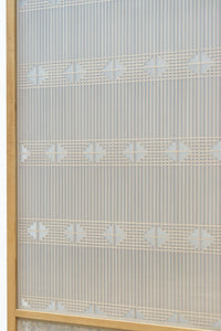 【ご精算用】木地色の柔らかな色彩をしたスリガラス入り極上幾何学書院 EZ2523 在庫3枚