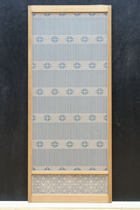 【ご精算用】木地色の柔らかな色彩をしたスリガラス入り極上幾何学書院 EZ2523 在庫3枚