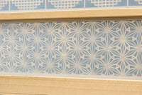 【ご精算用】木地色の柔らかな色彩をしたスリガラス入り極上幾何学書院 EZ2523 在庫3枚