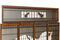 雄々しい虎を瓢箪型の窓絵で囲う風情溢れる欄間・書院セット EZ2525 在庫5枚1組