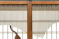 雄々しい虎を瓢箪型の窓絵で囲う風情溢れる欄間・書院セット EZ2525 在庫5枚1組