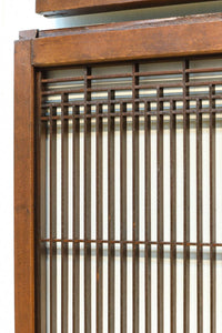 雄々しい虎を瓢箪型の窓絵で囲う風情溢れる欄間・書院セット EZ2525 在庫5枚1組