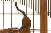 雄々しい虎を瓢箪型の窓絵で囲う風情溢れる欄間・書院セット EZ2525 在庫5枚1組