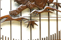 雄々しい虎を瓢箪型の窓絵で囲う風情溢れる欄間・書院セット EZ2525 在庫5枚1組