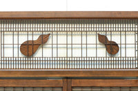 雄々しい虎を瓢箪型の窓絵で囲う風情溢れる欄間・書院セット EZ2525 在庫5枚1組