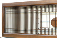 雄々しい虎を瓢箪型の窓絵で囲う風情溢れる欄間・書院セット EZ2525 在庫5枚1組