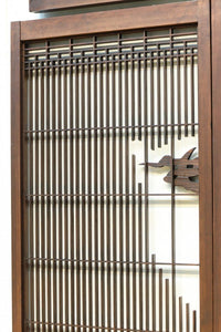 雄々しい虎を瓢箪型の窓絵で囲う風情溢れる欄間・書院セット EZ2525 在庫5枚1組