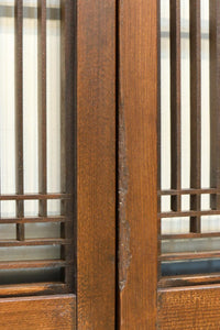 雄々しい虎を瓢箪型の窓絵で囲う風情溢れる欄間・書院セット EZ2525 在庫5枚1組