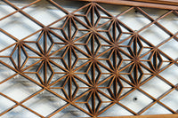 気品ある麻の葉組子模様が映える欄間・書院セット EZ2526 在庫5枚1組