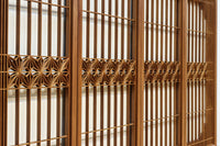 気品ある麻の葉組子模様が映える欄間・書院セット EZ2526 在庫5枚1組