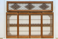 気品ある麻の葉組子模様が映える欄間・書院セット EZ2526 在庫5枚1組