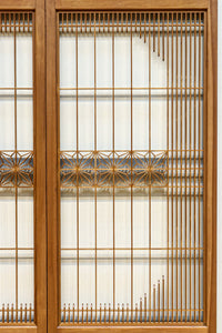 気品ある麻の葉組子模様が映える欄間・書院セット EZ2526 在庫5枚1組