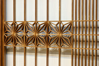 気品ある麻の葉組子模様が映える欄間・書院セット EZ2526 在庫5枚1組
