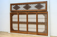 気品ある麻の葉組子模様が映える欄間・書院セット EZ2526 在庫5枚1組