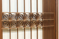 気品ある麻の葉組子模様が映える欄間・書院セット EZ2526 在庫5枚1組