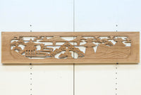 風景を丁寧に描いた彫刻欄間素材 EZ2551ab 在庫(a:1 b:1)枚