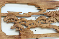 【ご精算用】堂々と貫禄ある鷹を描いた彫刻欄間素材 EZ2553ab 在庫(a:1 b:1)枚