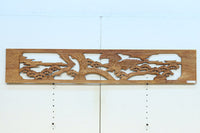 【ご精算用】堂々と貫禄ある鷹を描いた彫刻欄間素材 EZ2553ab 在庫(a:1 b:1)枚