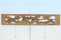 【ご精算用】堂々と貫禄ある鷹を描いた彫刻欄間素材 EZ2553ab 在庫(a:1 b:1)枚