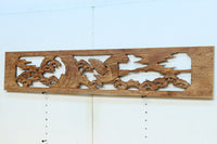 【ご精算用】堂々と貫禄ある鷹を描いた彫刻欄間素材 EZ2553ab 在庫(a:1 b:1)枚