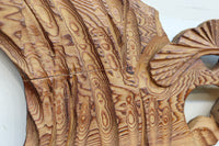 【ご精算用】堂々と貫禄ある鷹を描いた彫刻欄間素材 EZ2553ab 在庫(a:1 b:1)枚