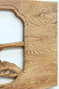 【ご精算用】堂々と貫禄ある鷹を描いた彫刻欄間素材 EZ2553ab 在庫(a:1 b:1)枚