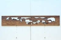 深みのある色彩で橋と城を描いた彫刻欄間素材 EZ2555ab 在庫(a:0 b:1)枚